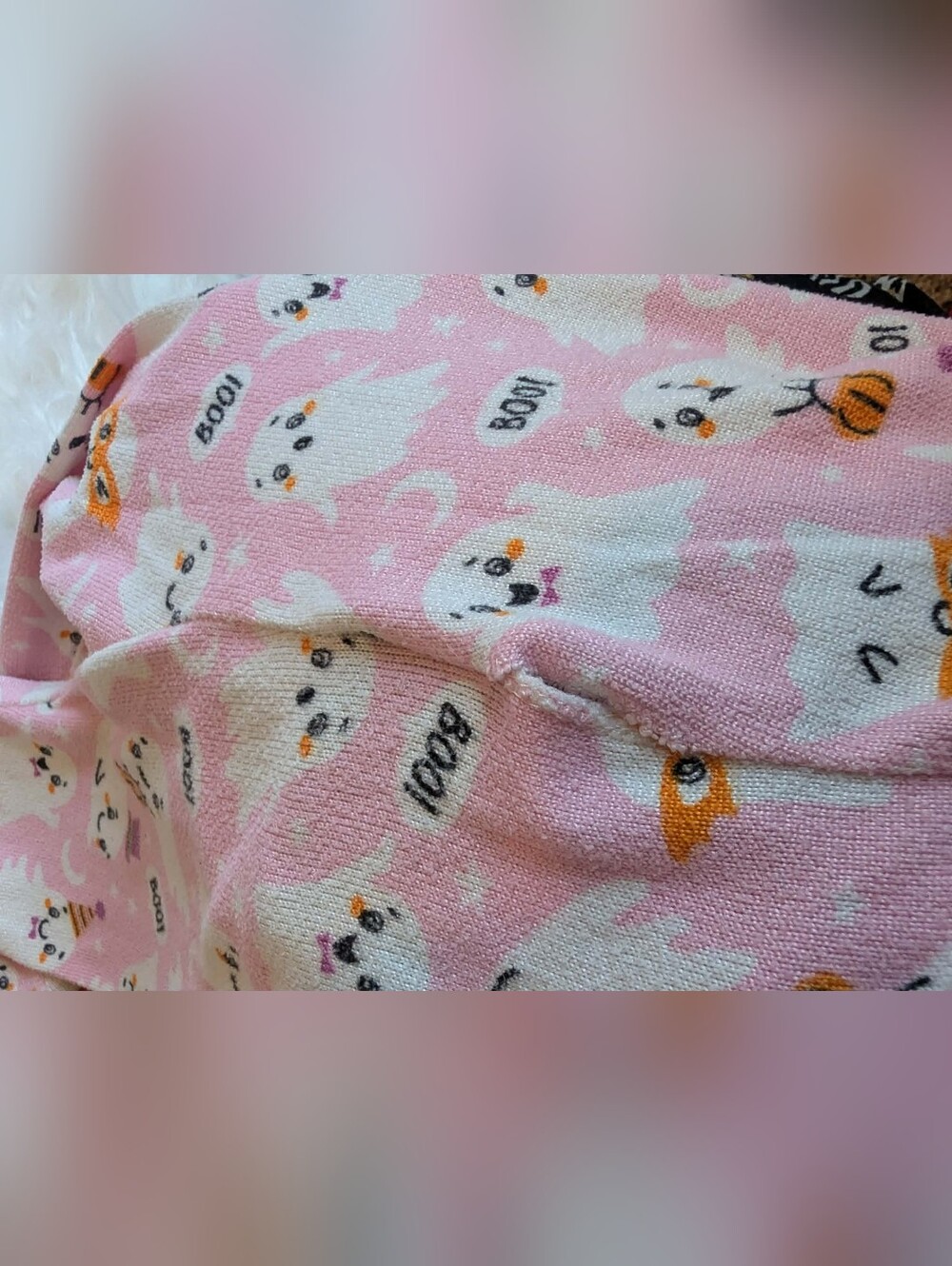 ✨️2T/4T Girls Pink Ghost & Orange Pumpkin Halloween Pajama Set - Picture 4 of 4